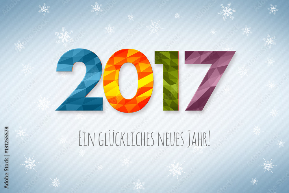 Ein glückliches neues Jahr 2017 - obrazy, fototapety, plakaty 