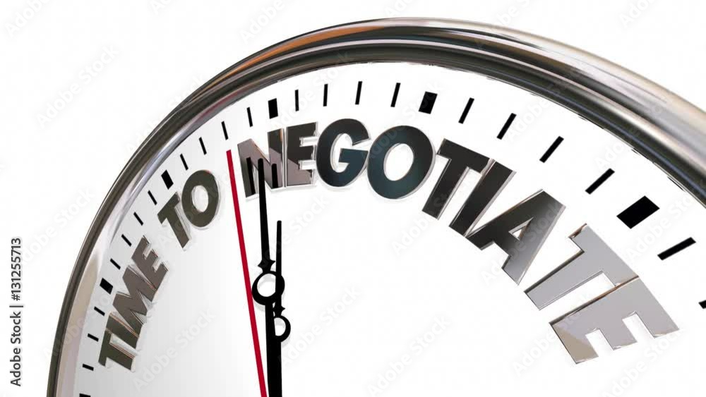 Time to Negotiate Reach Agreement Clock 3d Animation Time to Negotiate Reach Agreement Clock 3d Animation