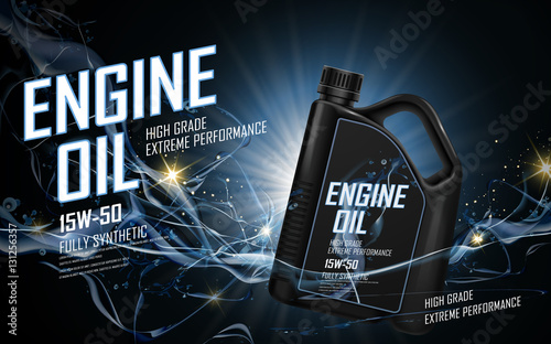 blue engine oil ad