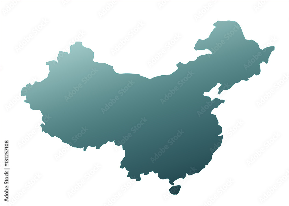 China Map blue