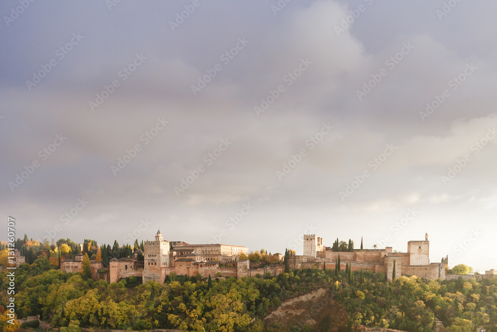 Landscape view of Alhambra