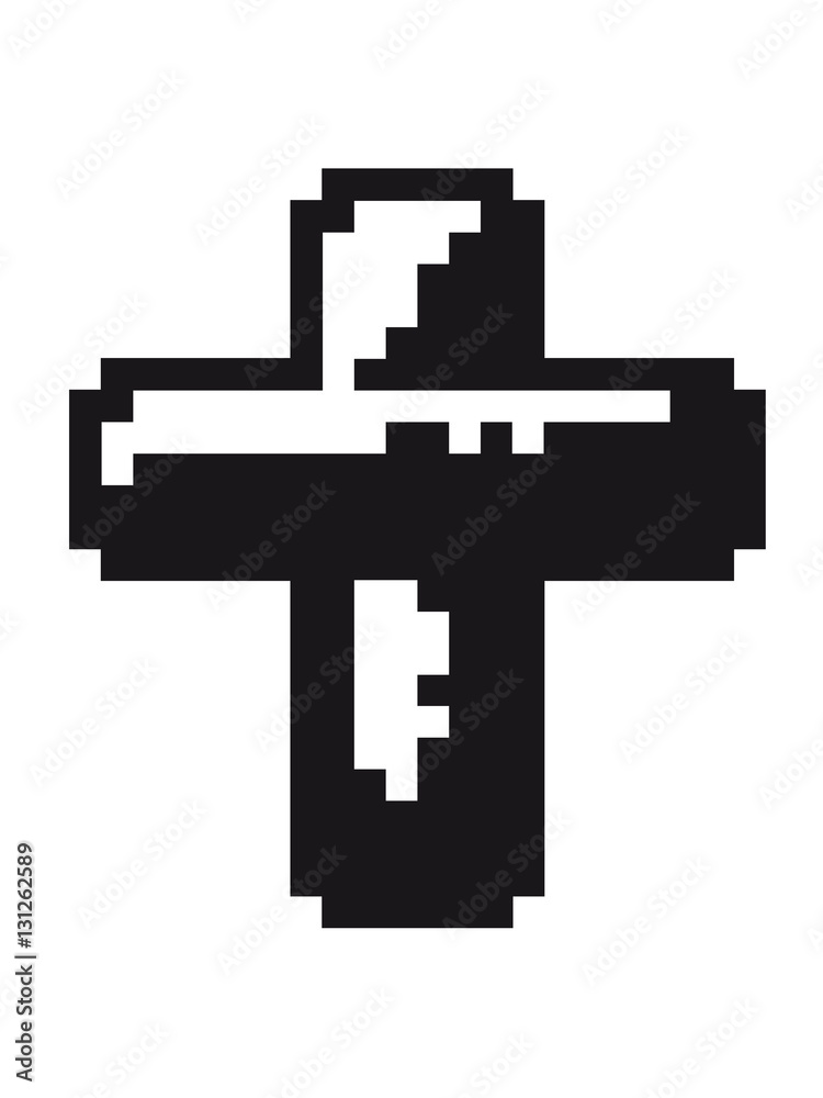 3 crosses design pattern scratch cool old tears broken symbol Stock