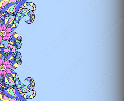 Vector background with hand-drawn doodle ornament and place for text