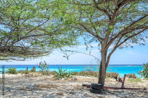 Amazing view of the Mangel Halto beach in Aruba