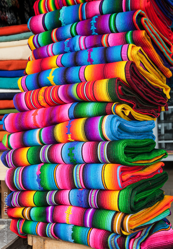 Traditional rugs at market on Cristobal de las casas , Mexico. Traditional rugs at market on Cristobal de las casas , Mexico.