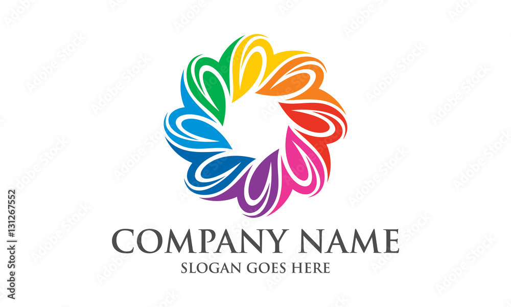 Obraz premium Colorful Elegant Abstract Circular Logo Image Vector