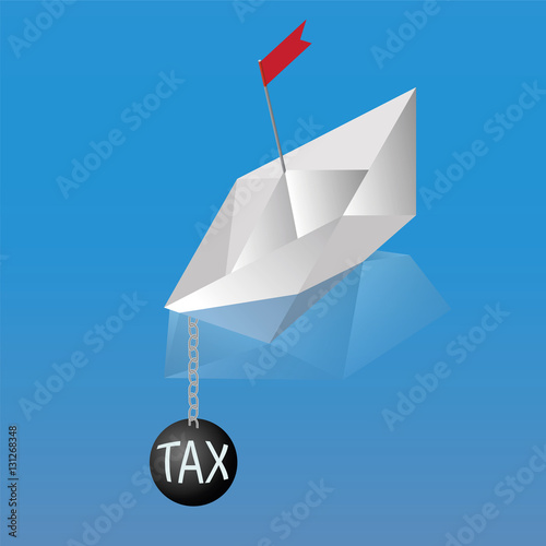  Paper Boat sinks in water with the tax.