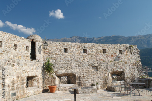 inside the ancient citadel in Budva. Montenegro