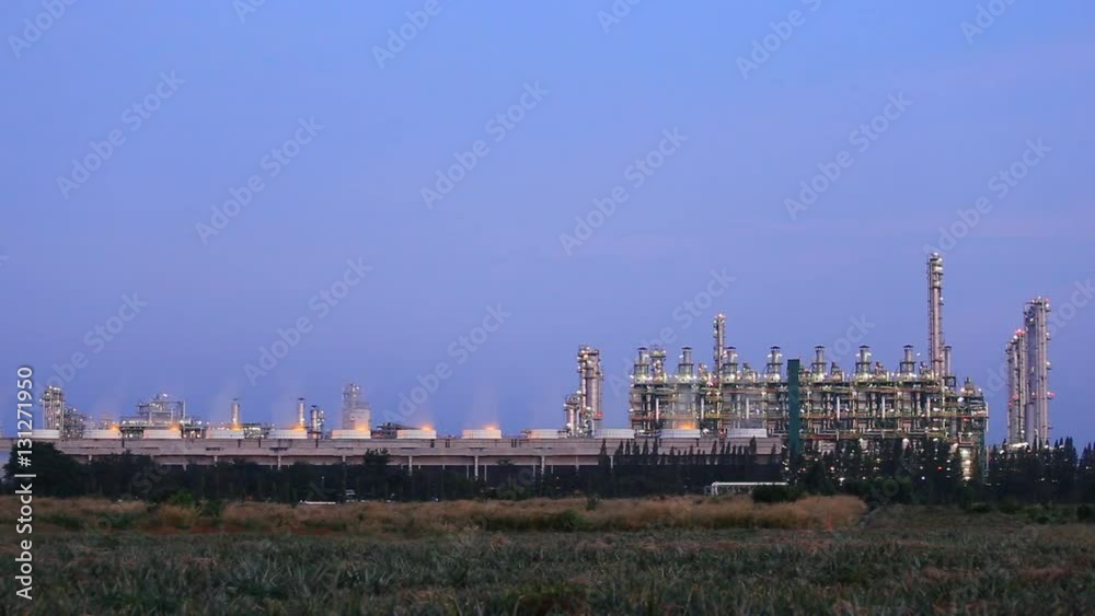 Oil refinery industrial plant with sky, Thailand Oil refinery industrial plant with sky, Thailand