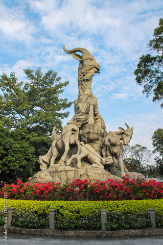 Legend of 5 goats, the Five Goat Statue, Yuexiu Park, Guangzhou photo