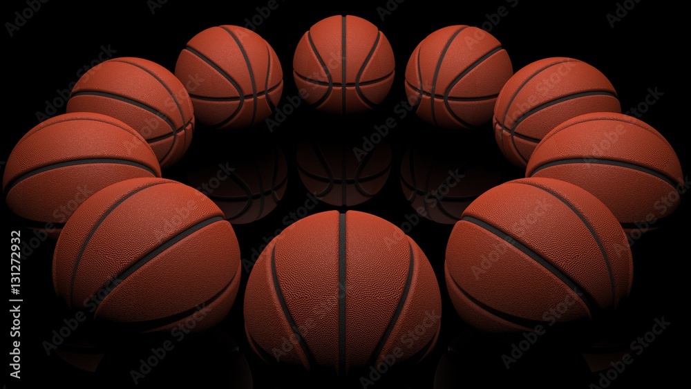Basketball. 3D illustration. 3D CG. High resolution. Basketball. 3D illustration. 3D CG. High resolution.