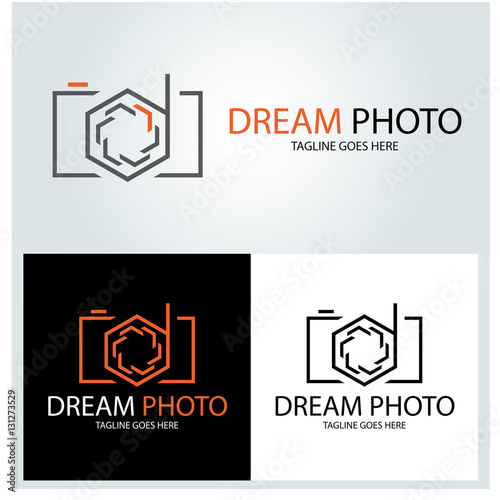 Dream photo logo design template ,Letter d logo ,Photography logo ,Vector illustration