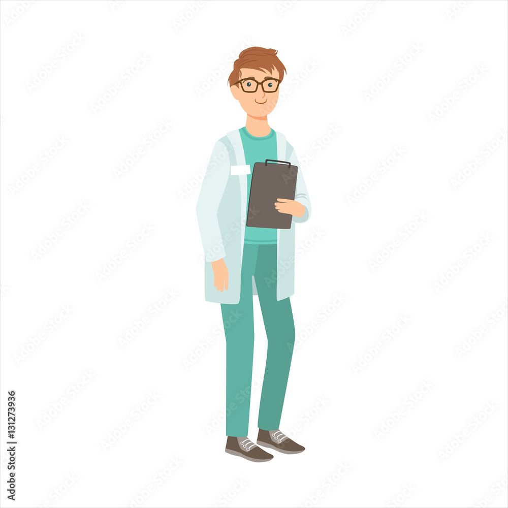 Medical Nurse Man, Part Of Happy People And Their Professions Collection Of Vector Characters Medical Nurse Man, Part Of Happy People And Their Professions Collection Of Vector Characters