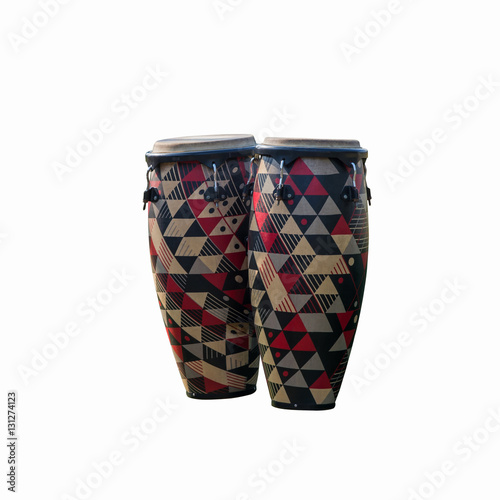 Foto Tom-tom drums isolated on white background