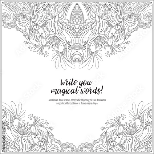 Antique greeting cards with space for text, invitation with orna