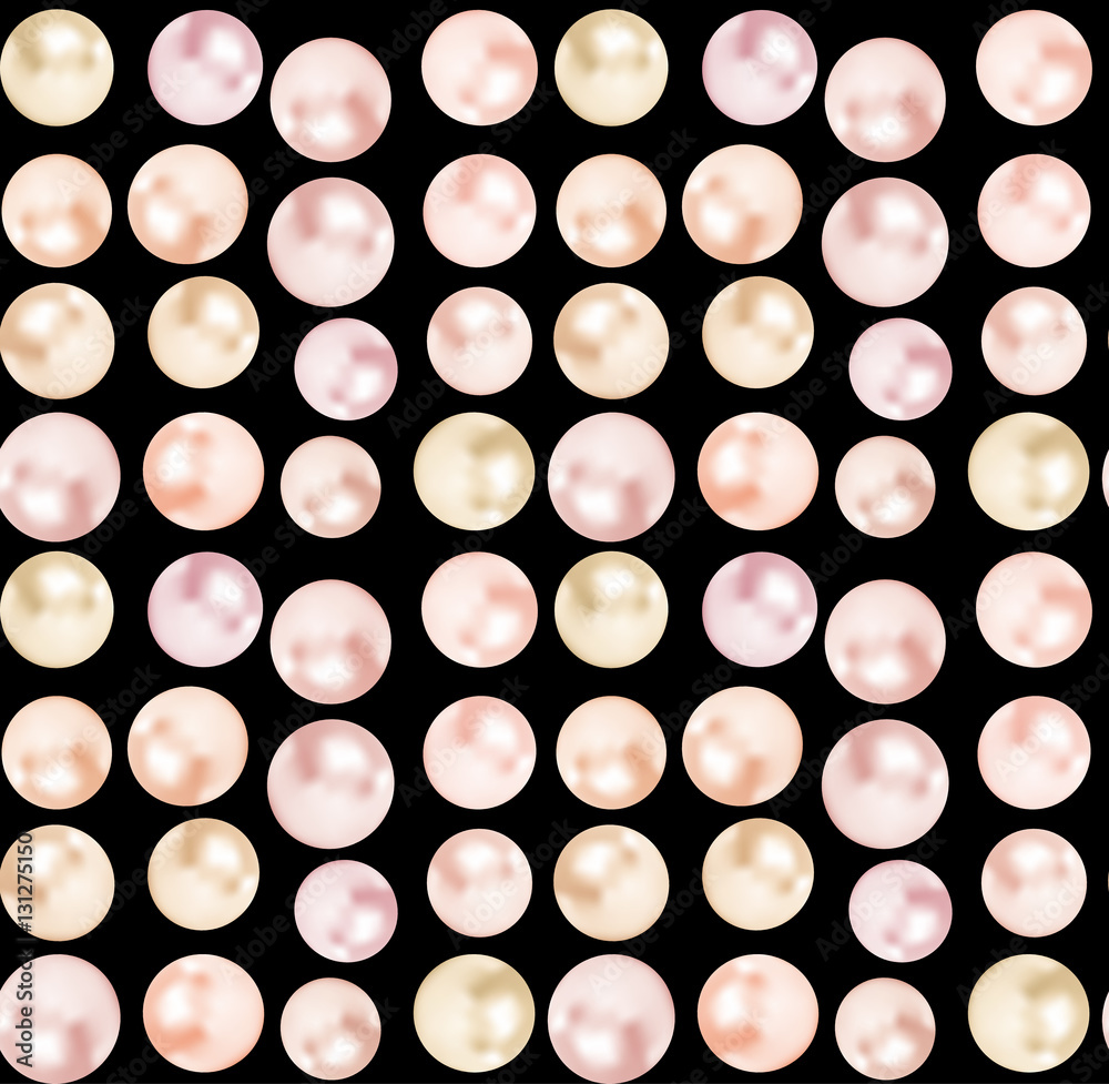 vector pearls seamless pattern on black background vector pearls seamless pattern on black background