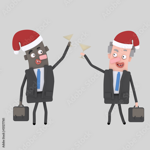 Businessmen toasting with champagne for Xmas

Custom 3d illustration contact me!
 photo