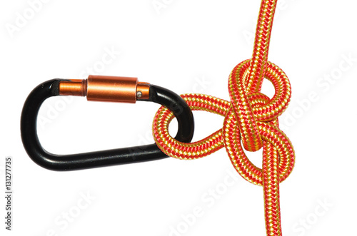 Photography Austrian conductor knot with a carbine.
