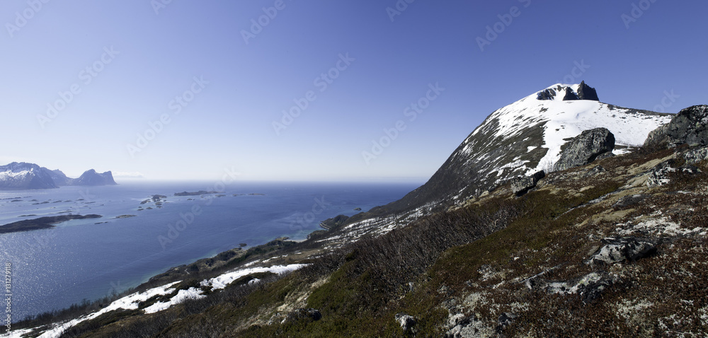 Coast of the Norwegian Sea.Tromso Coast of the Norwegian Sea.Tromso