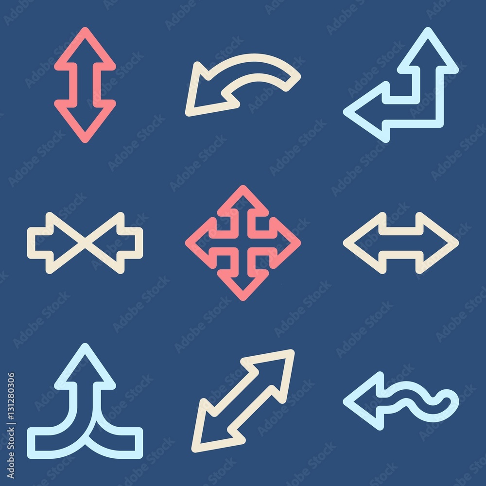 Arrows mobile icon, next step vector web sign. Business infograp Arrows mobile icon, next step vector web sign. Business infograp