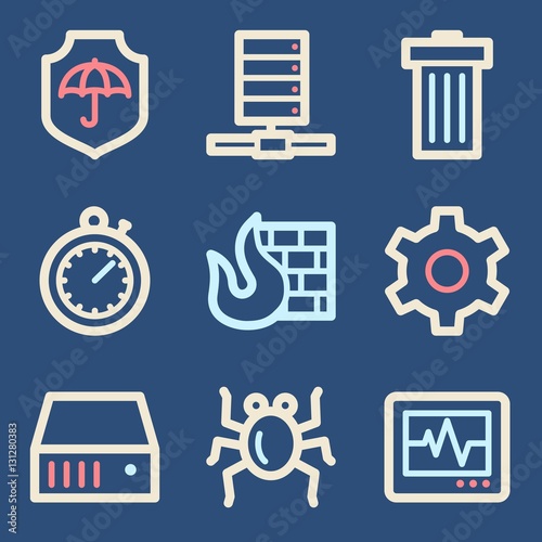 Internet web icons set. Service mobile symbols.