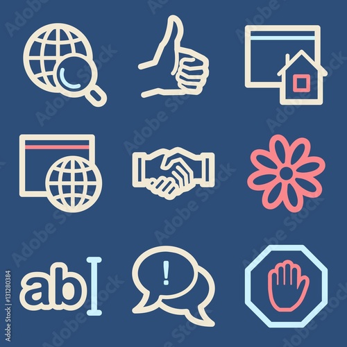 Internet web icons set. Service mobile symbols.