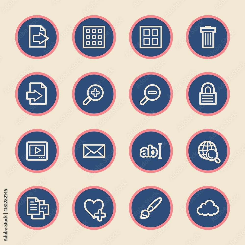 Image viewer web icons set Image viewer web icons set