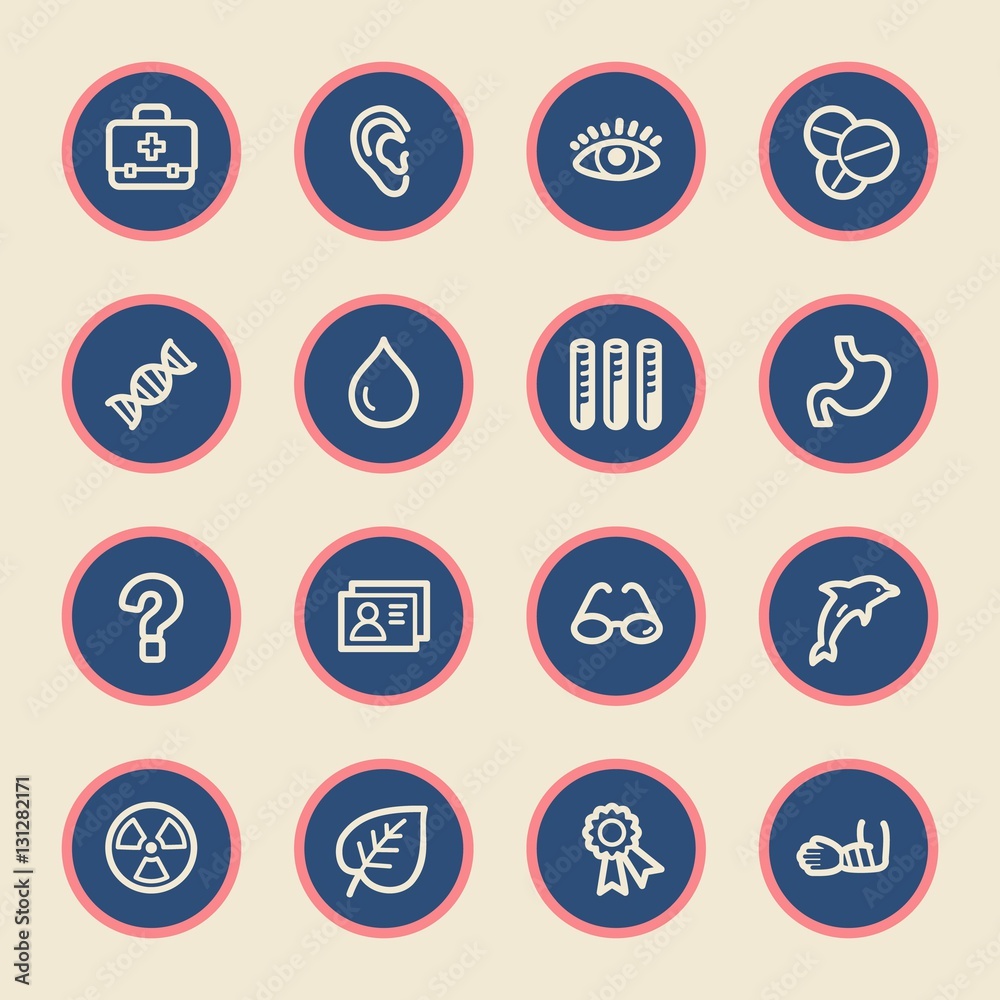 Medicine web icons set Medicine web icons set