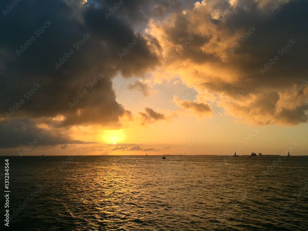 Sea sunset, Key West, Florida.