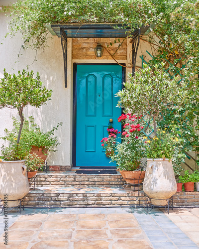 Athens Greece, elegant house entrance