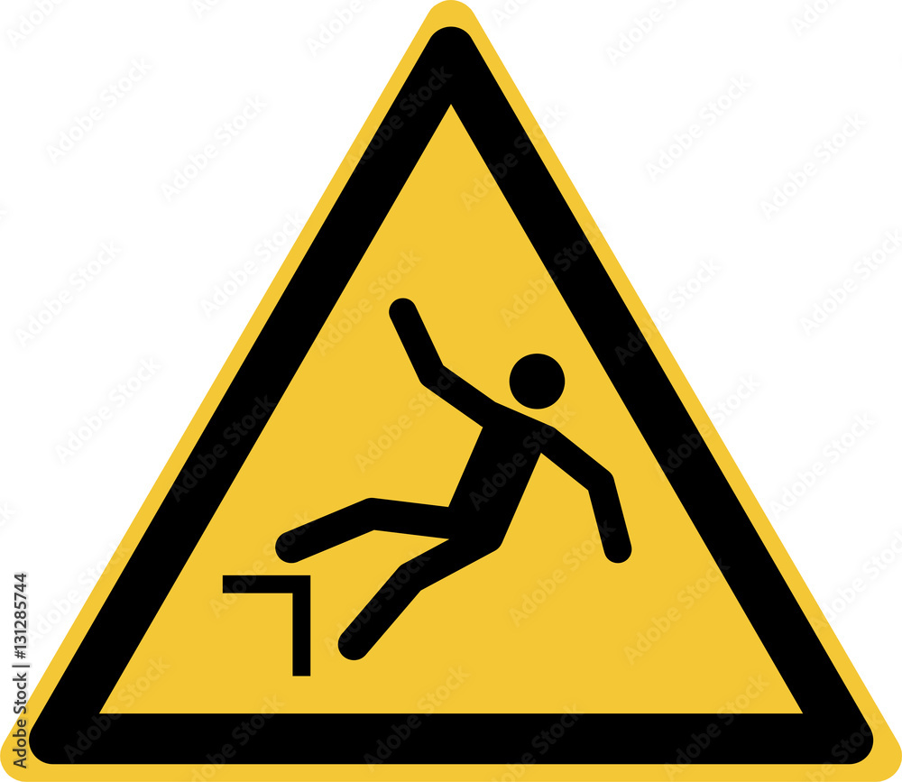 ISO 7010 W008 Warning; Drop (fall)