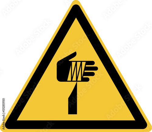 ISO 7010 W022 Warning; Sharp element