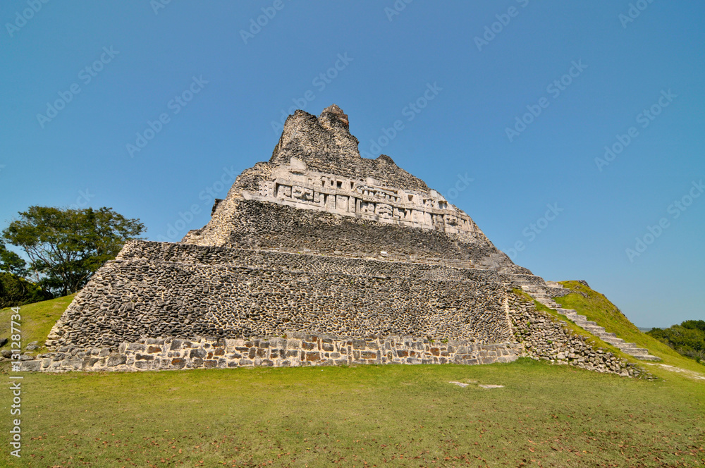 Xunantunich -  Ancient Maya archaeological site in western Belize with pyramid El Castillo
