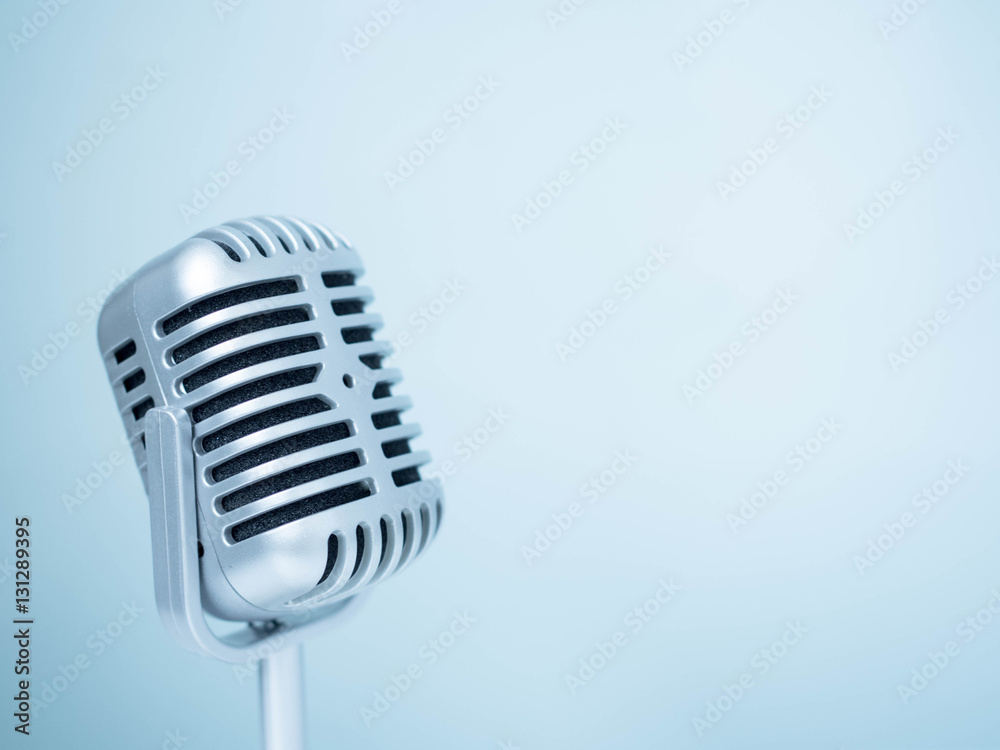 Fototapeta premium Old metal microphone