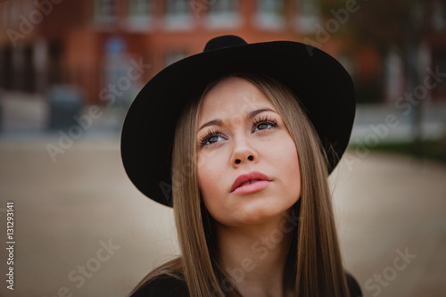 Pretty girl wearing hat