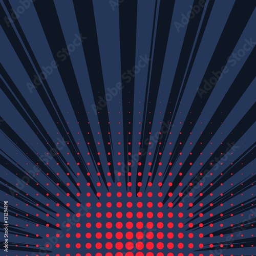 Abstract creative concept vector comics pop art style blank layout template with clouds beams and isolated dots pattern on background. For sale banner, empty bubble, illustration comic book design