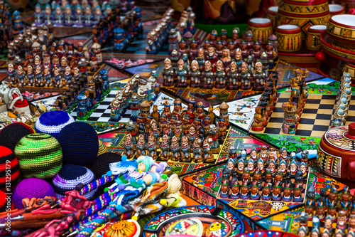 Chess games at a craft market