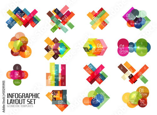 Set of buiness infographics templates