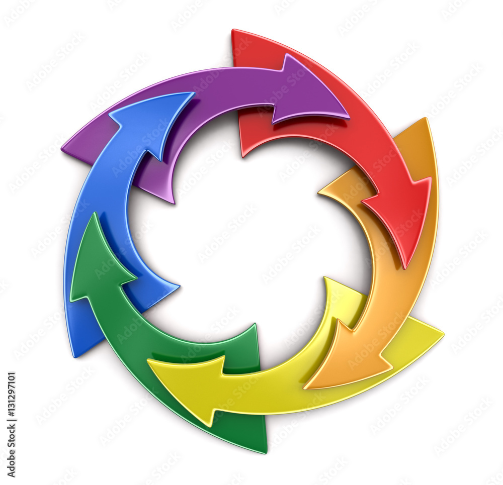 Color Circular Graph. Image with clipping path Color Circular Graph. Image with clipping path