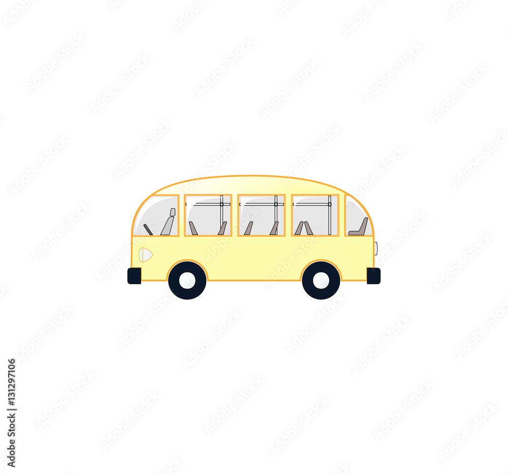 Bus side view illustration