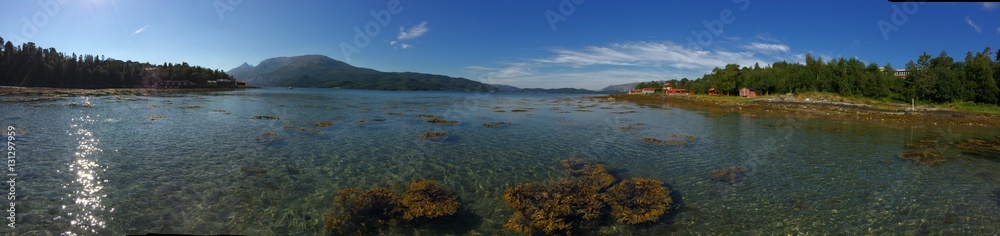 Panorama Bucht im Fjord