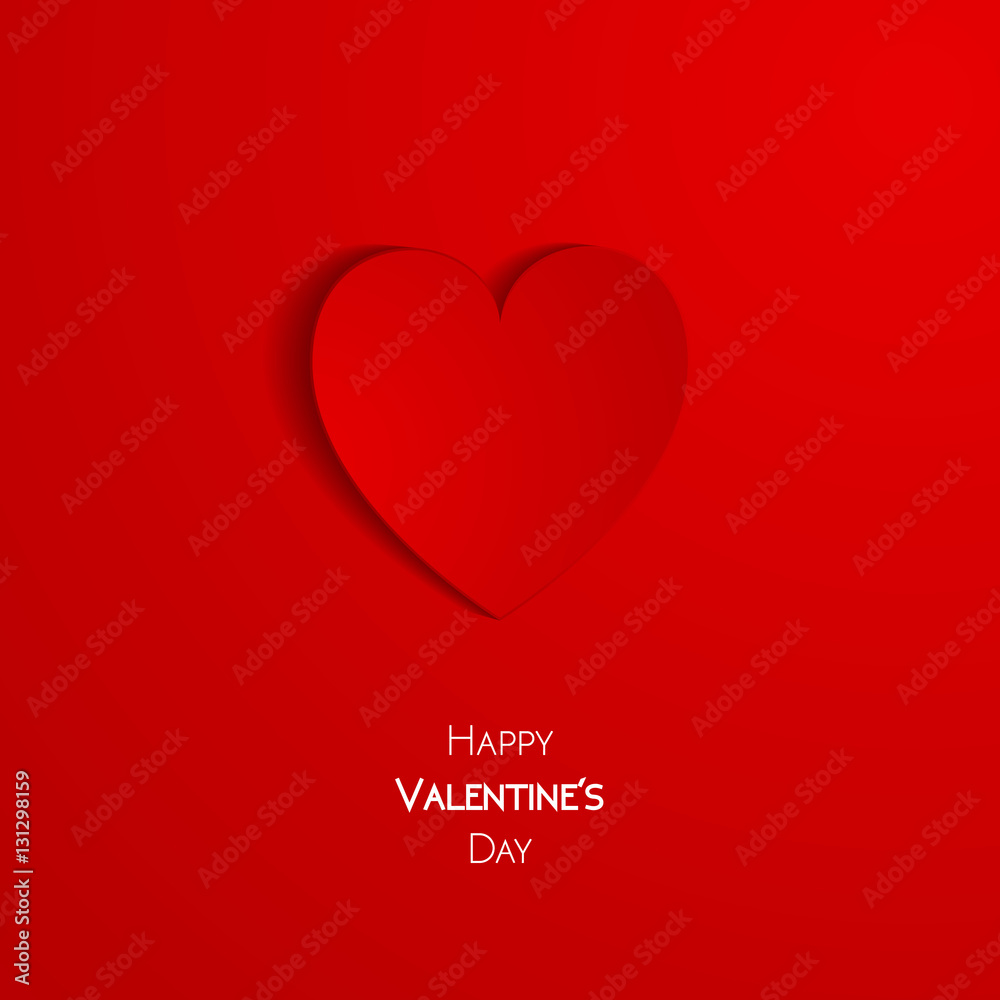 Happy Valentine Day greeting card with heart, vector illustration of loving heart Happy Valentine Day greeting card with heart, vector illustration of loving heart