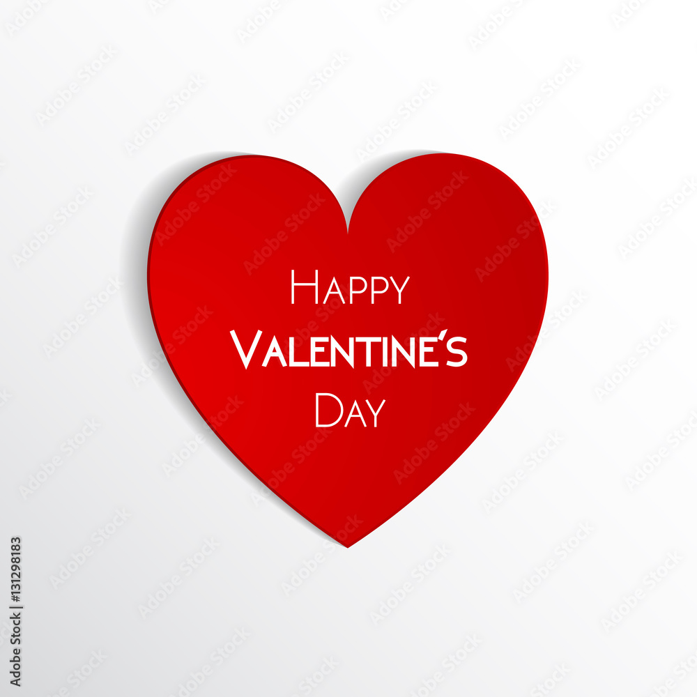Happy Valentine Day greeting card with heart, vector illustration of loving heart Happy Valentine Day greeting card with heart, vector illustration of loving heart