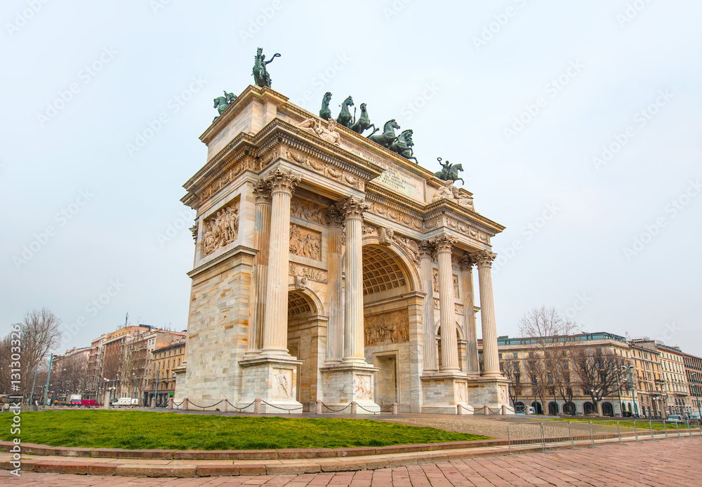 Arch of Peace in Sempione Park, Milan, Italy