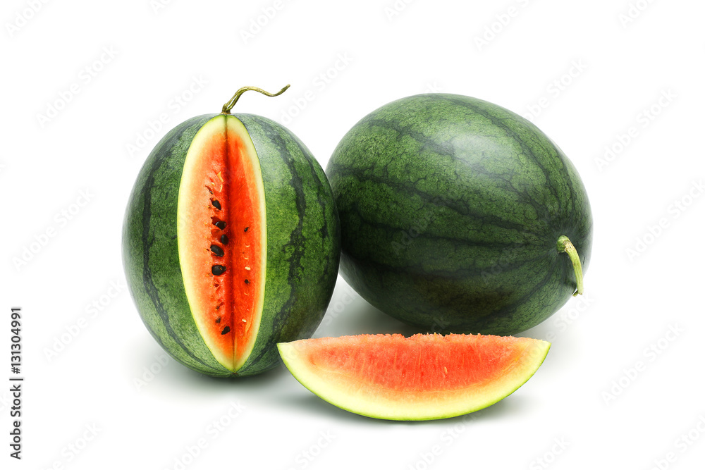 Watermelon Ripe and tasty isolated on white background Watermelon Ripe and tasty isolated on white background