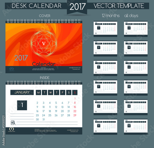 Design Desk Calendar 2017.