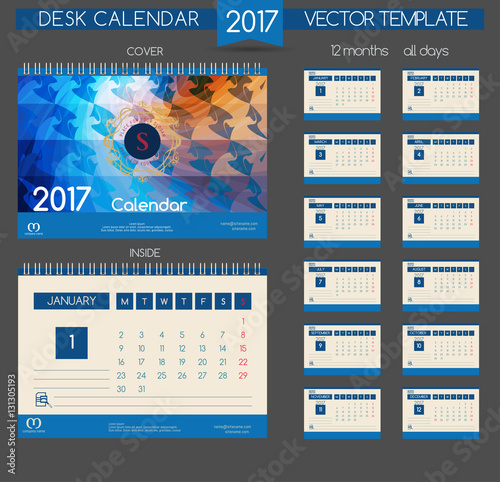 Design Desk Calendar 2017.