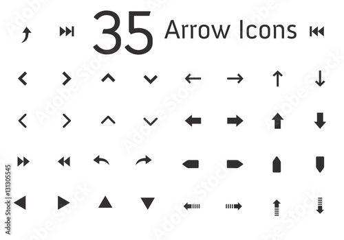 Set of 35 Arrow Icons