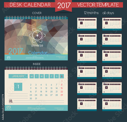 Design Desk Calendar 2017.