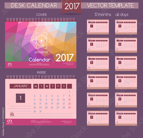 Design Desk Calendar 2017.